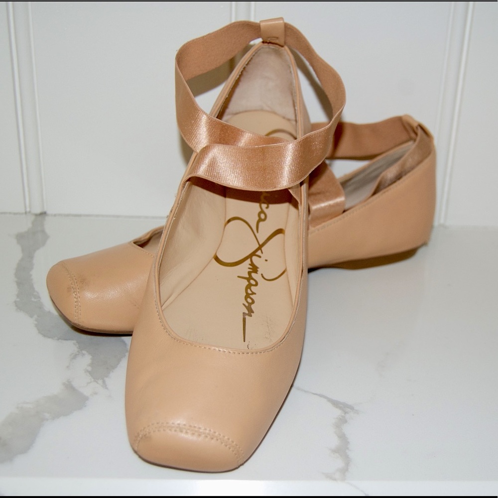 Nude ballet flats